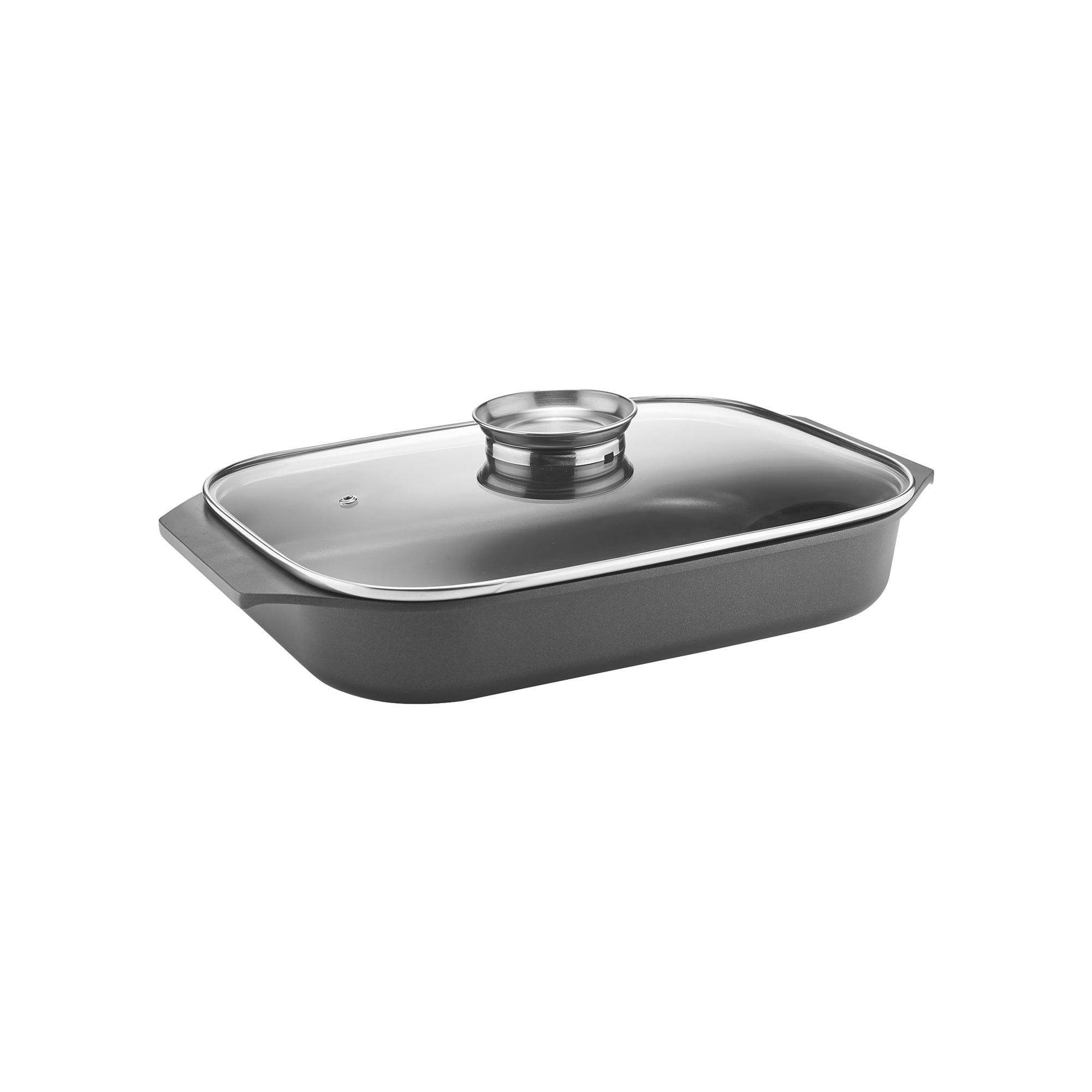 SHALLOW ROASTING DISH WITH LID "COOK&SPACE"