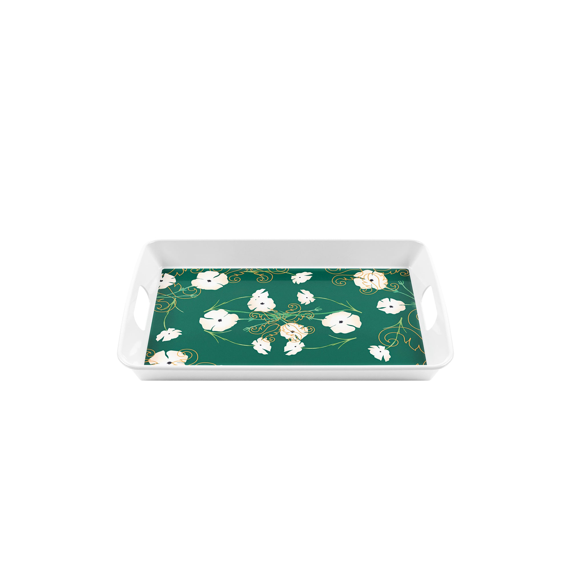 RECTANGULAR TRAY WITH HANDLES  ''FUSION''