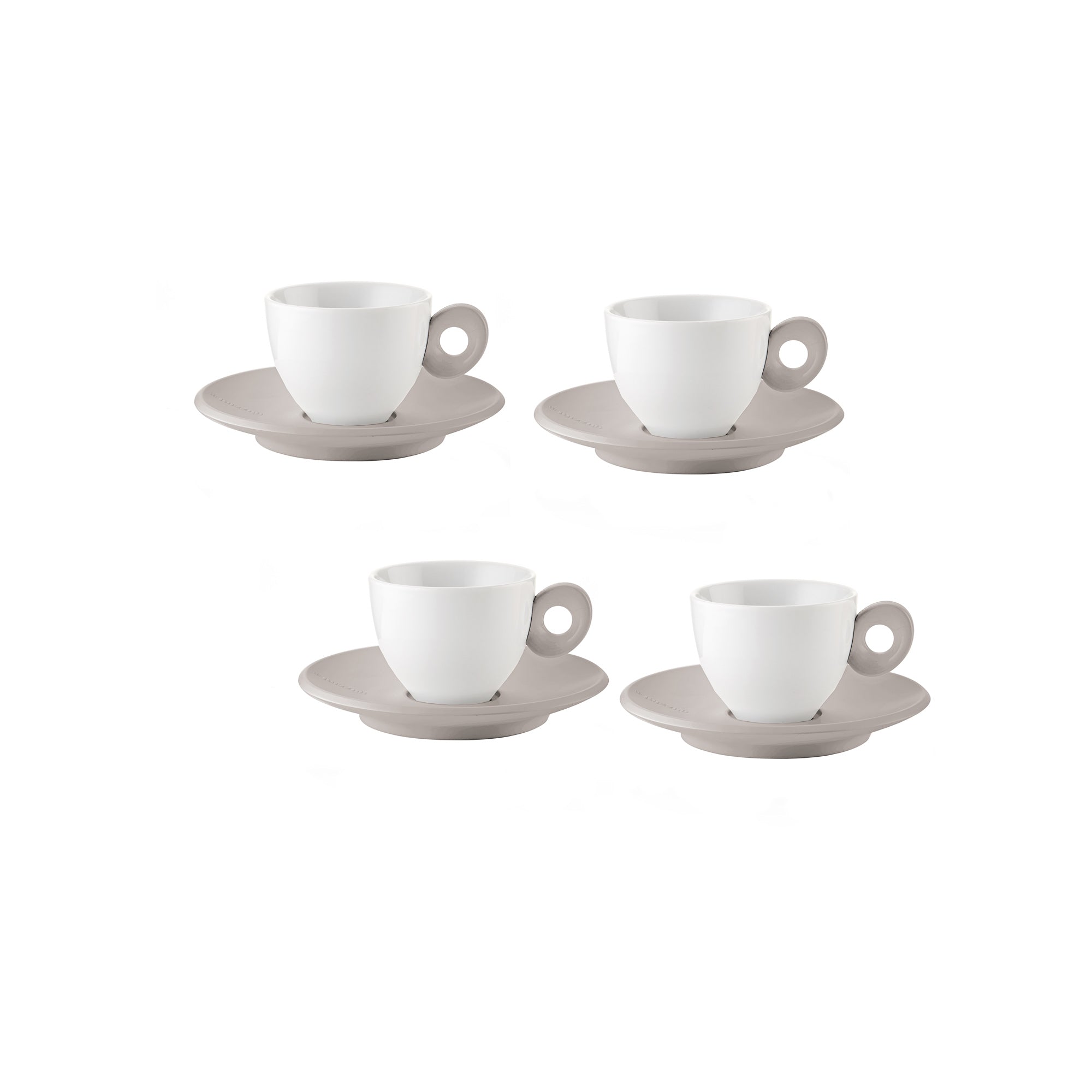 SET OF 4 ESPRESSO CUPS WITH SAUCERS "EVERYDAY"