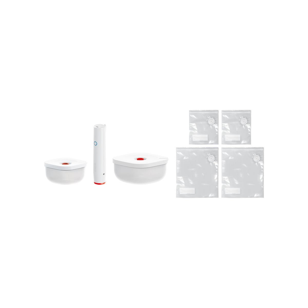 SET 2 VACUUM CONTAINERS + PUMP + BAGS SAVE IT "FOOD STORAGE"