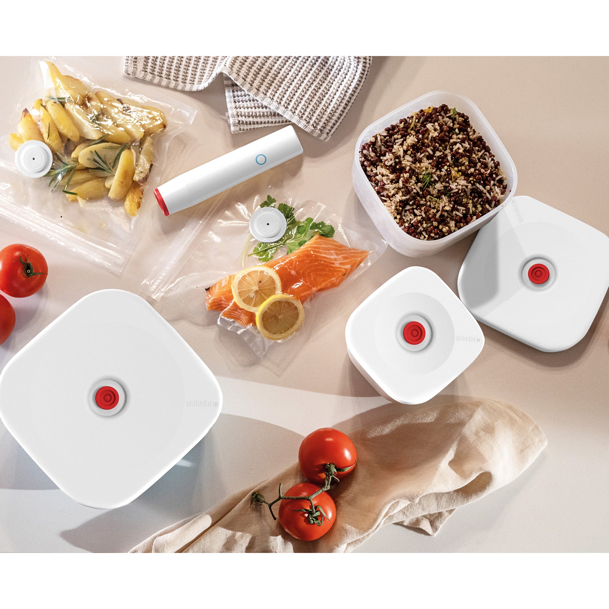 Set di 8 sacchetti sottovuoto con 1 pompa