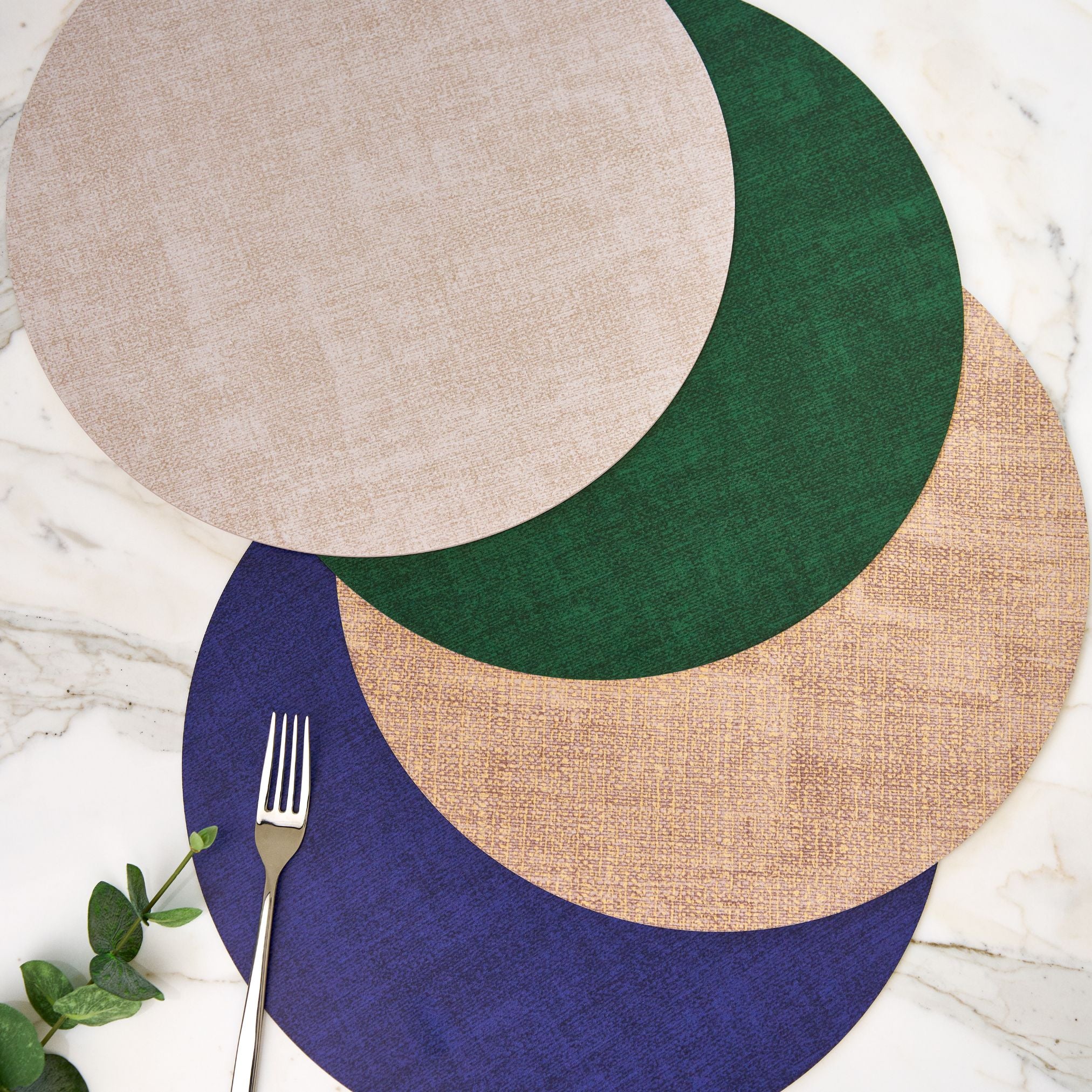 ROUND REVERSIBLE PLACEMAT "FABRIC"