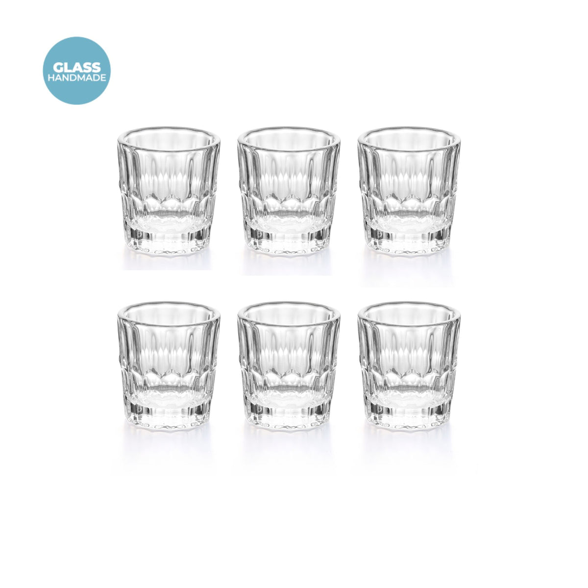 SET MIT 6 GLÄSERN AUS GLAS