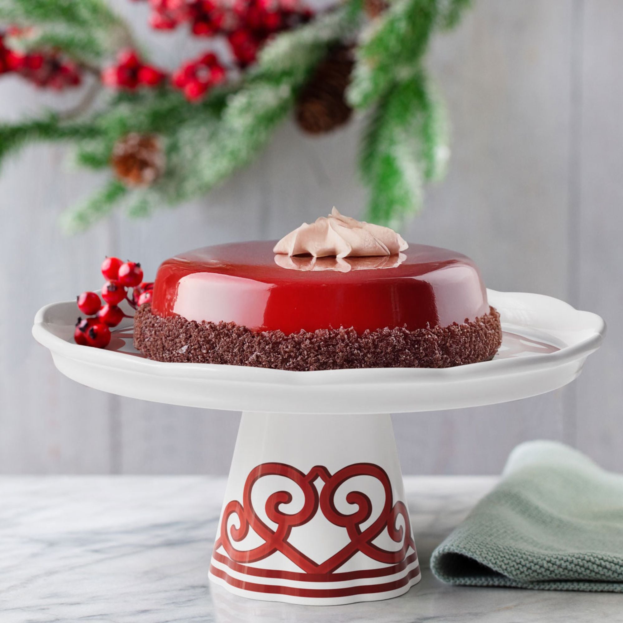 CAKE STAND WITH DOME "HARMONIA"