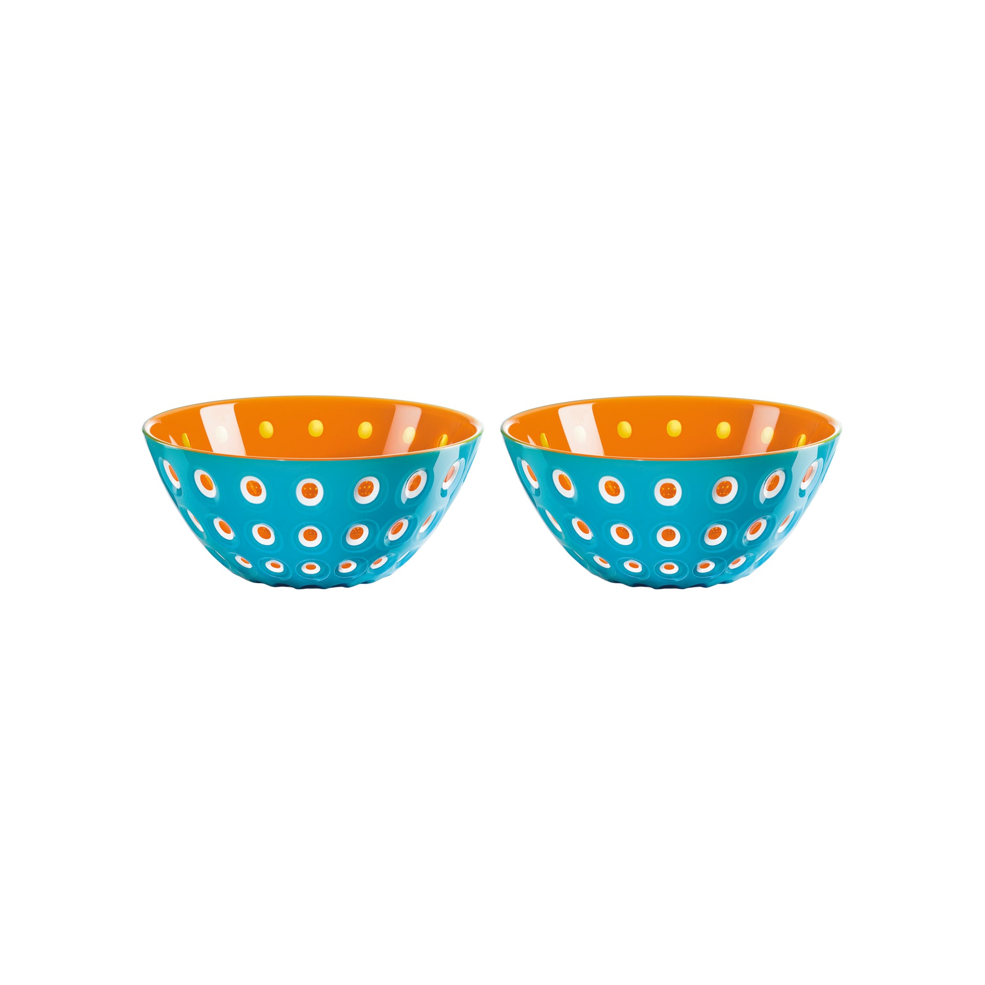 SET 2 BOWLS Ø12CM "LE MURRINE" Blue White Orange