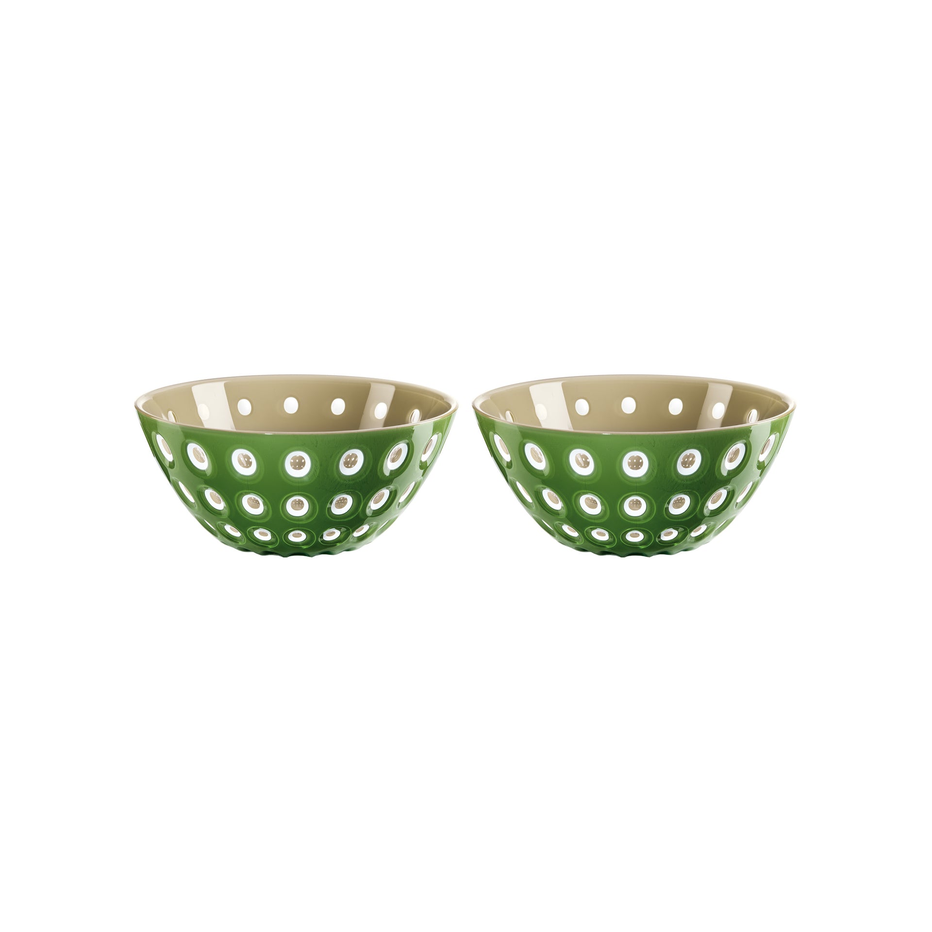 SET 2 BOWLS Ø12CM "LE MURRINE" Sand White Moss