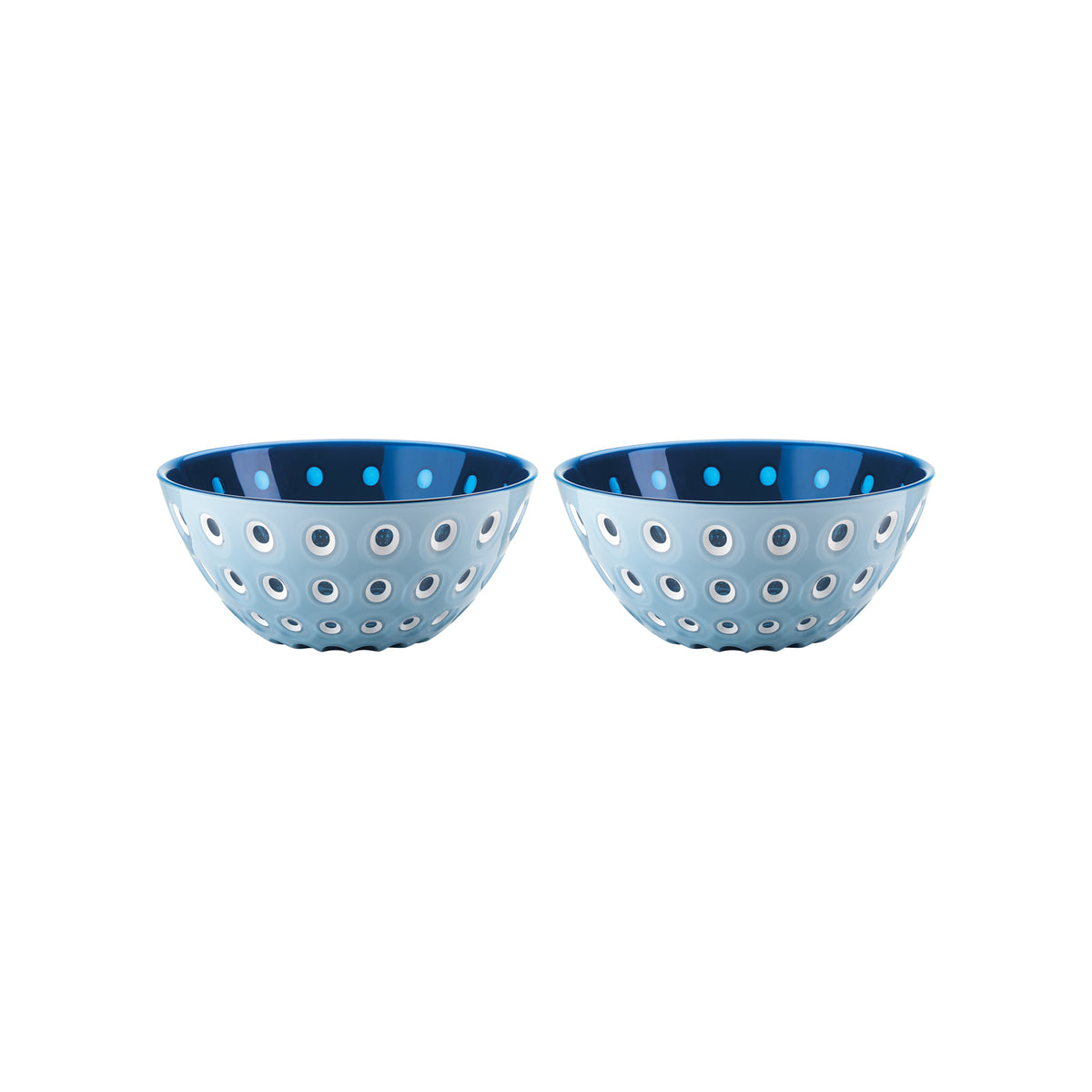 SET 2 BOWLS Ø12CM "LE MURRINE" Light blue White Blue