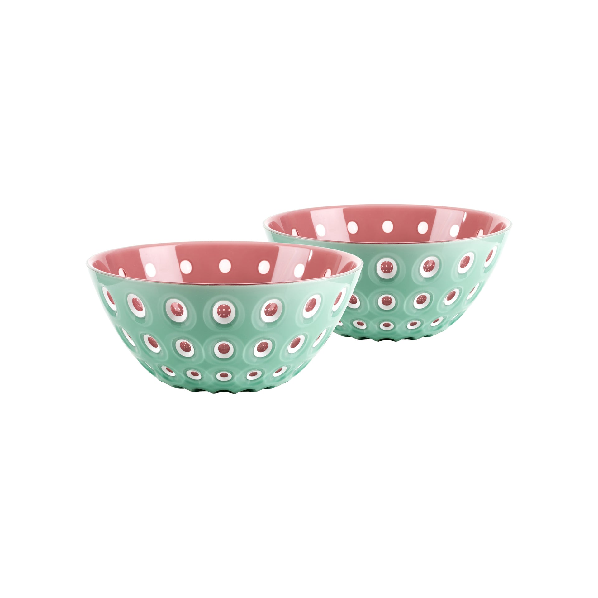 SET 2 BOWLS Ø12CM "LE MURRINE" Matcha green White Mauve