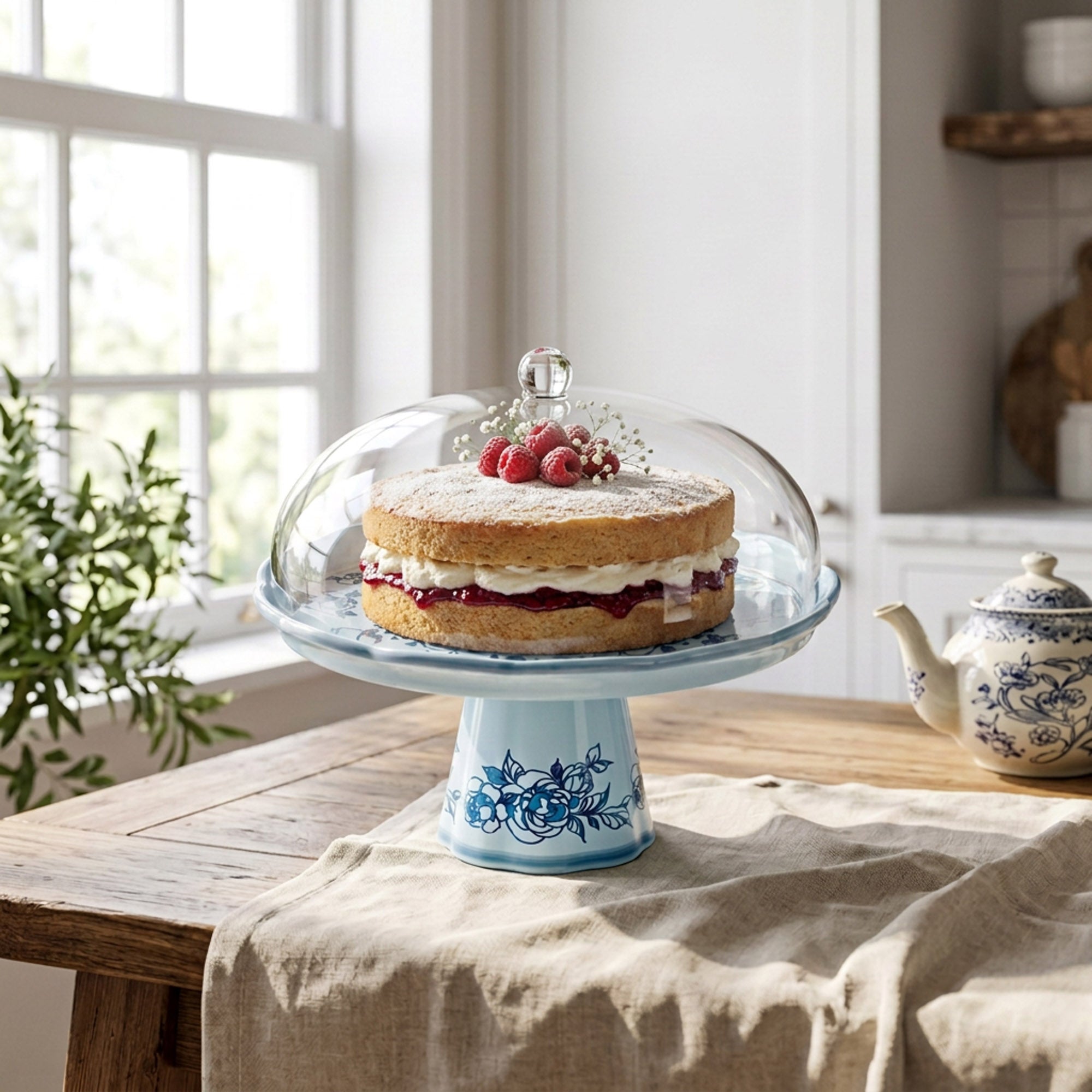 CAKE STAND WITH DOME 