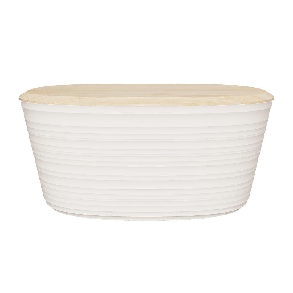 BREAD BIN WITH BAMBOO BREADBOARD TOP 